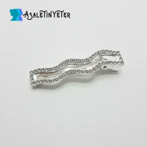 SİLVER DALGALI ZİRKON TAŞLI YAN TOKA